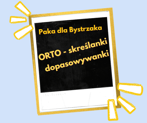 Orto- skreślanki etykieta