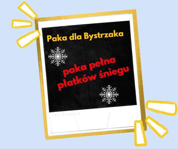 paka pełna płatków śniegu