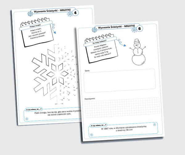 wyzwania śnieżynki MIGOTKI