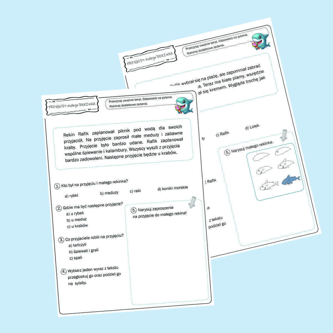 Bystrzak czyta. Przygody małego rekinka.