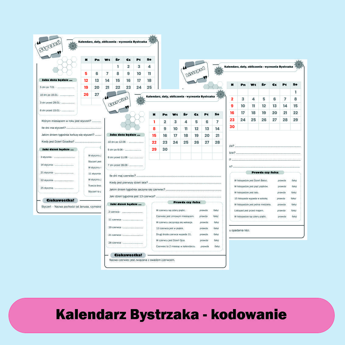 Kalendarz Bystrzaka 2025 daty, obliczenia, czytanki, kodowanie