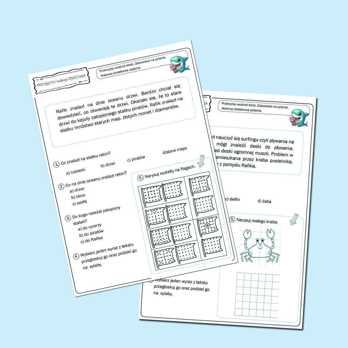 Bystrzak czyta. Przygody małego rekinka.