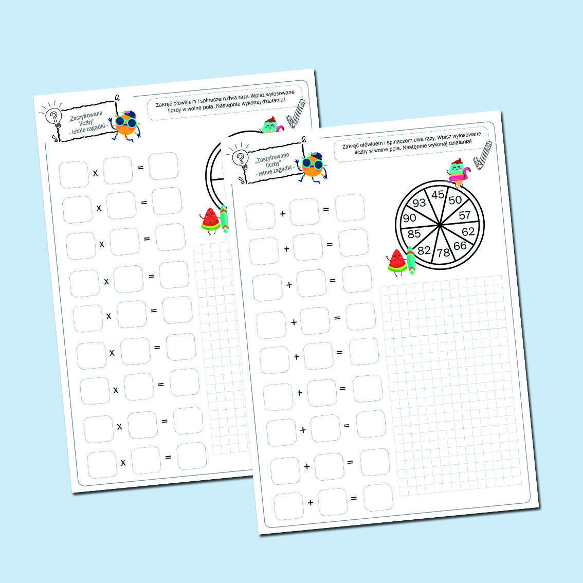 Zaszyfrowane liczby. Letnie zagadki.