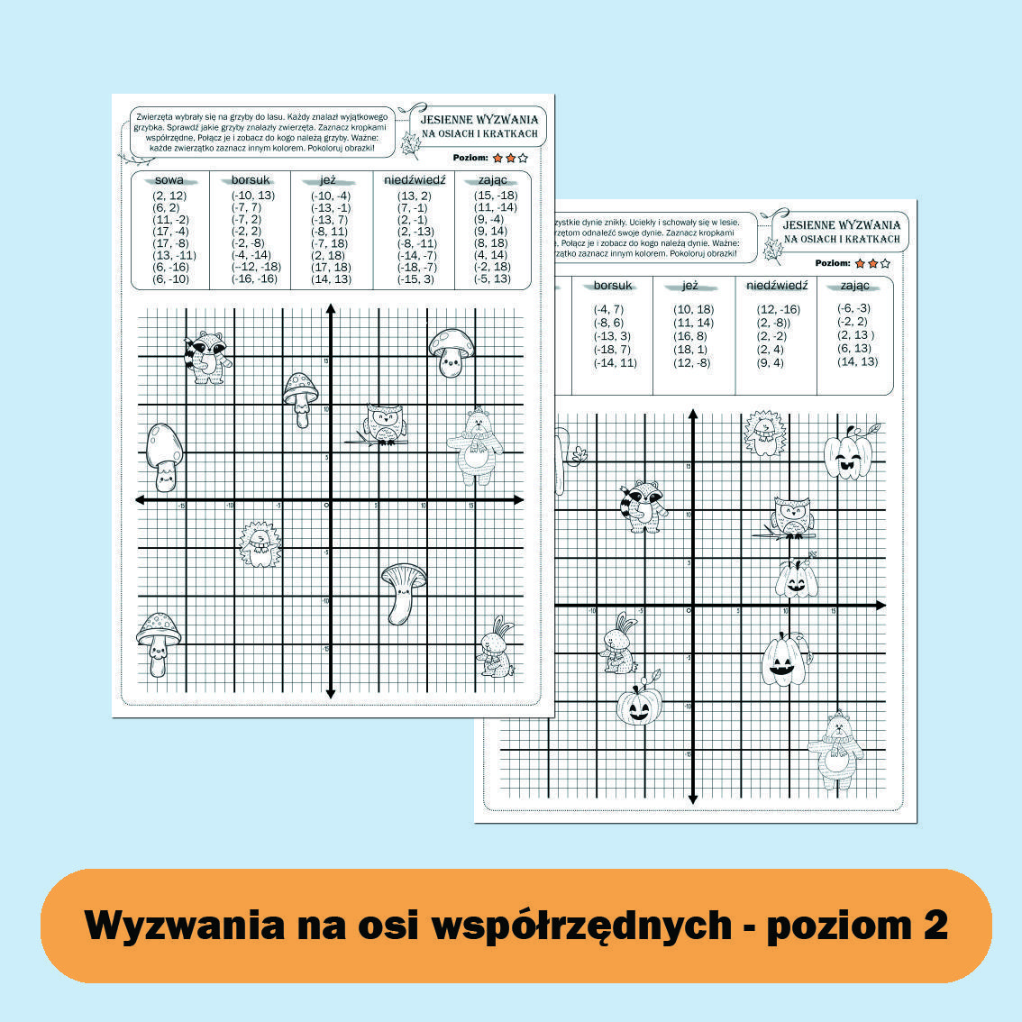 Jesienne wyzwania na kropkach i kratkach.
