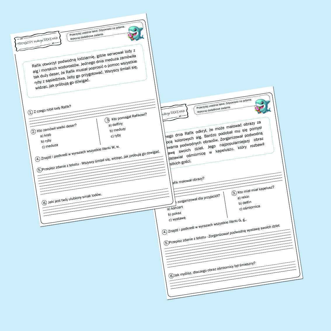 Bystrzak czyta. Przygody małego rekinka.