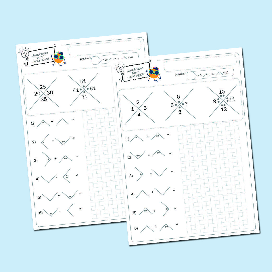 Zaszyfrowane liczby. Letnie zagadki.