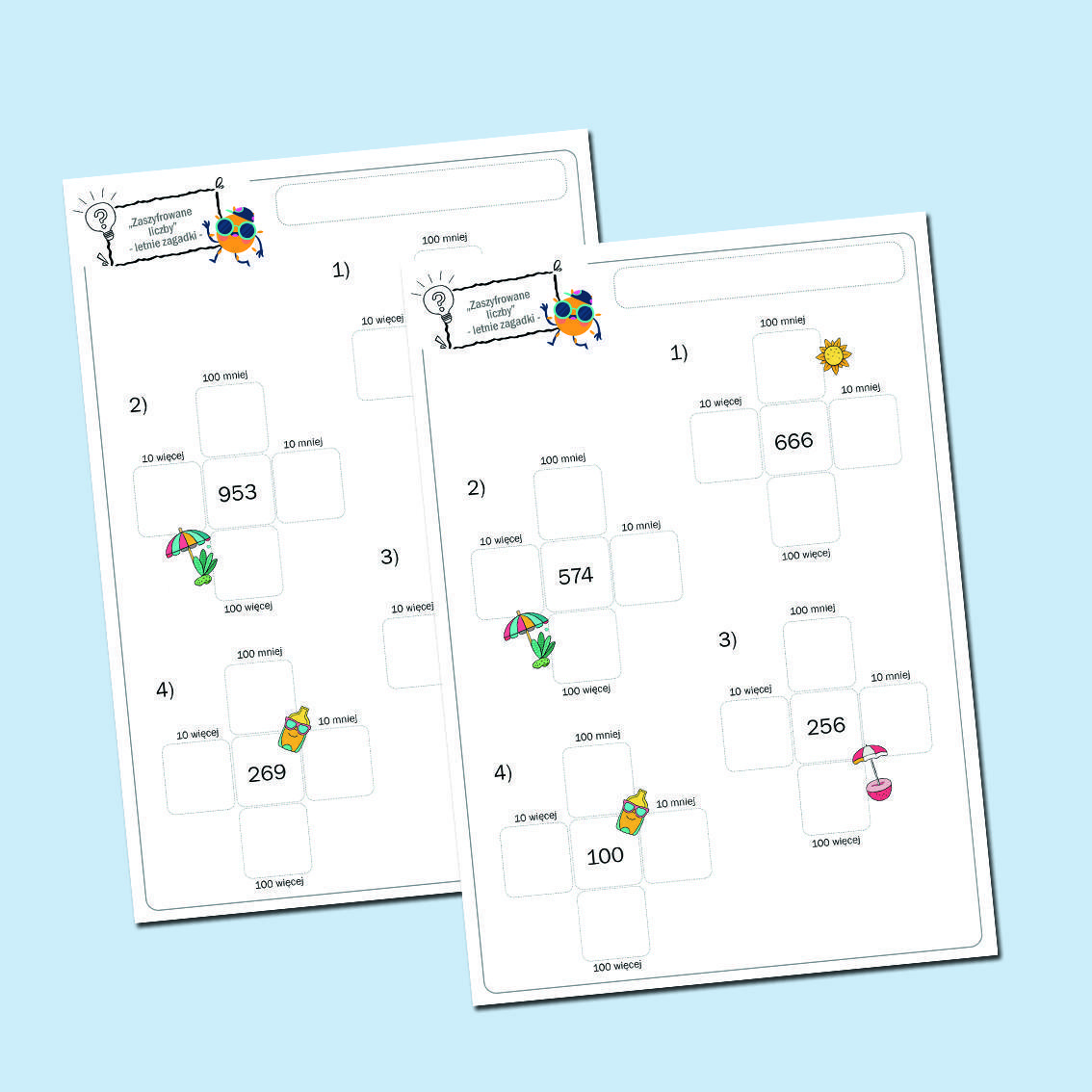 Zaszyfrowane liczby. Letnie zagadki.