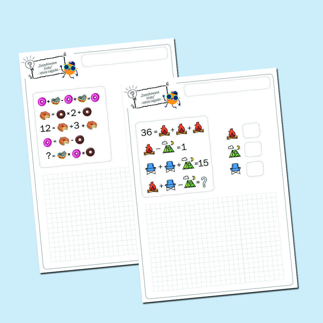 Zaszyfrowane liczby. Letnie zagadki.