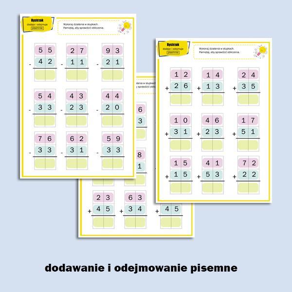 Bystrzak dodaje i odejmuje pisemnie (1)