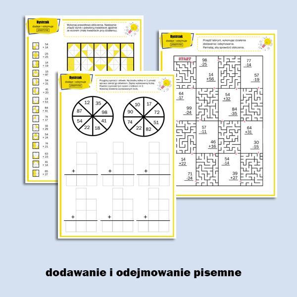 Bystrzak dodaje i odejmuje pisemnie (3)