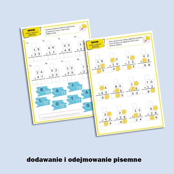 Bystrzak dodaje i odejmuje pisemnie