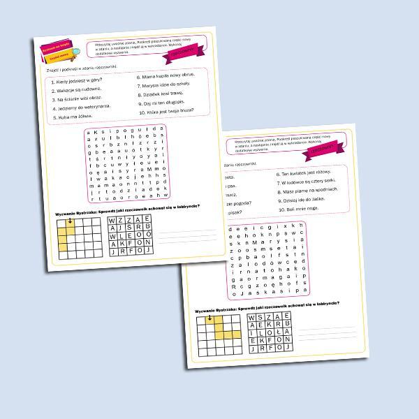 Bystrzak na tropie. Części mowy