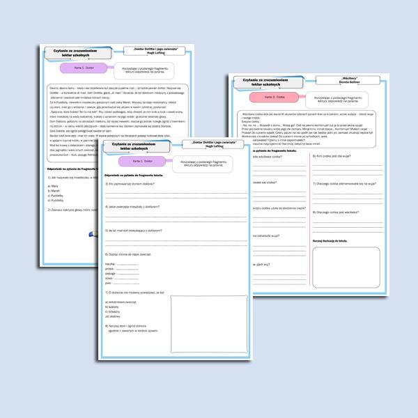 Czytanie ze zrozumieniem. Lektury. Cz. 1