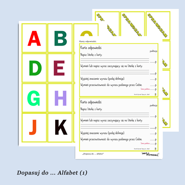 Dopasuj do .. alfabet 1