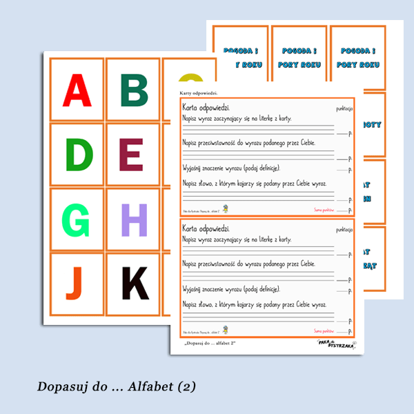 Dopasuj do .. alfabet 2