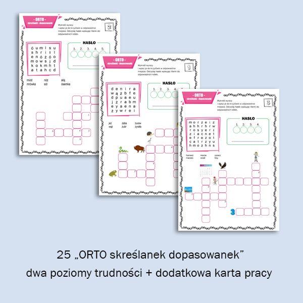 ORTO skreślanki dopasowywanki