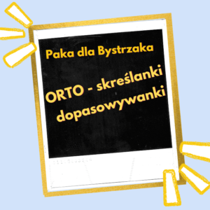 Orto- skreślanki etykieta