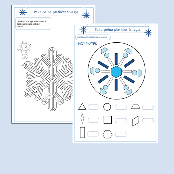 Paka pełna płatków śniegu 1