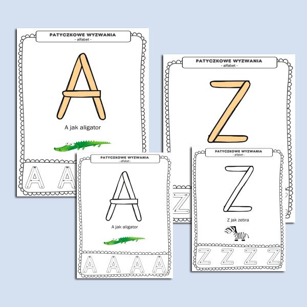 Patyczkowe wyzwania- alfabet