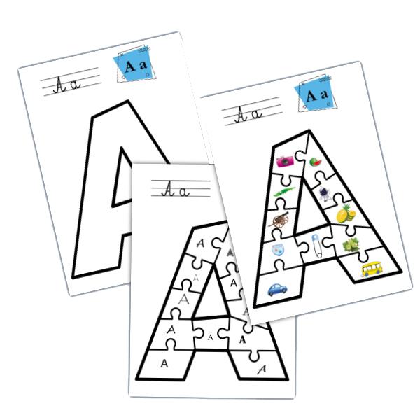 Puzzle. Literki (duże)