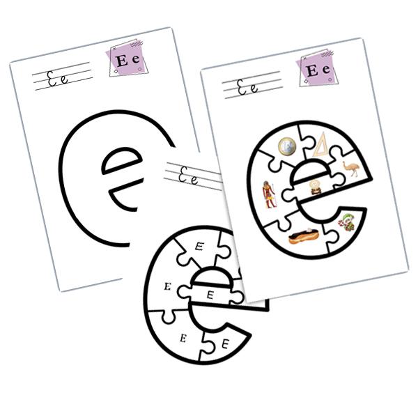 Puzzle. Literki (małe)