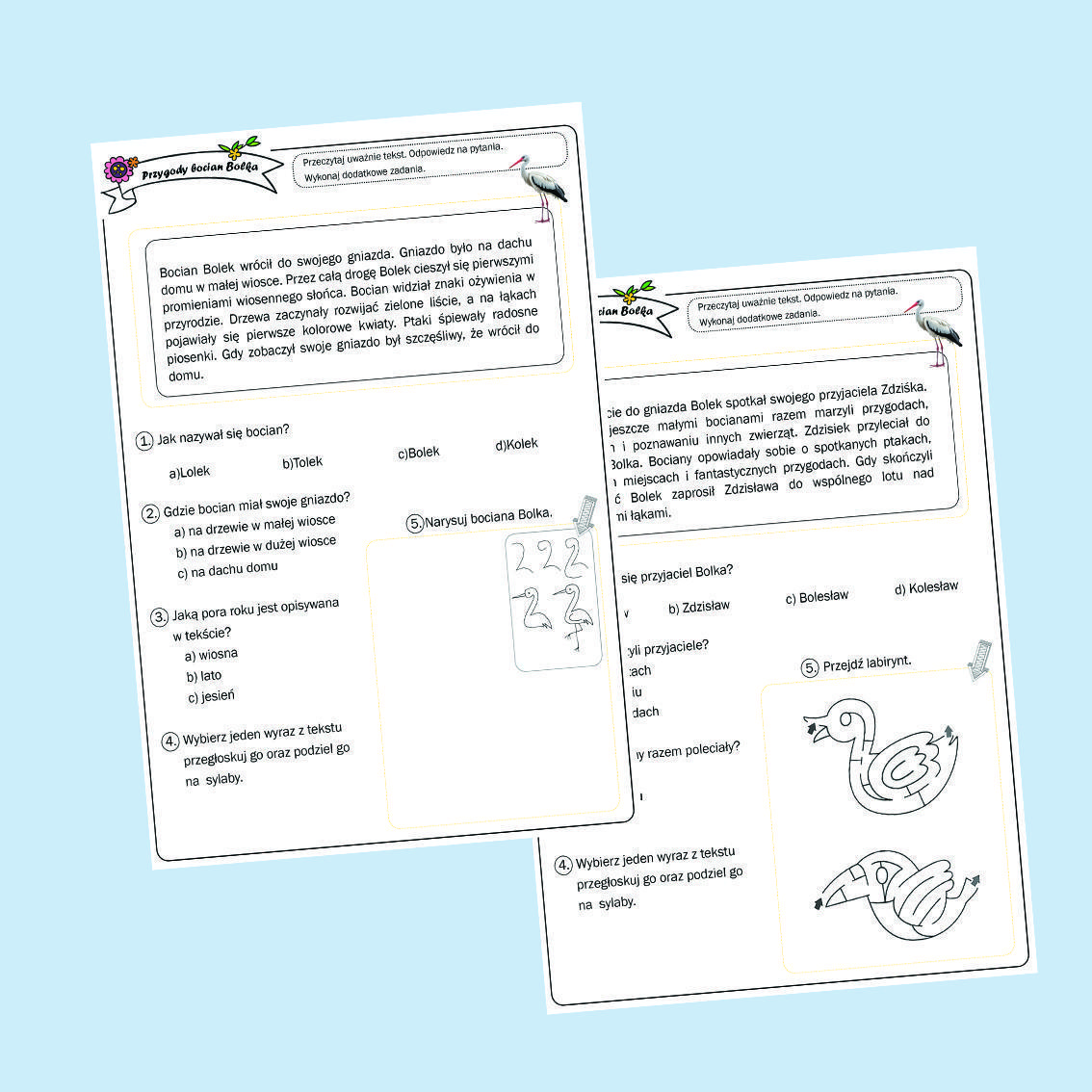 Bystrzak czyta. Przygody bociana Bolka.