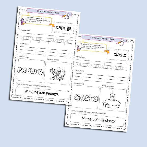 bystrzak czyta i pisze