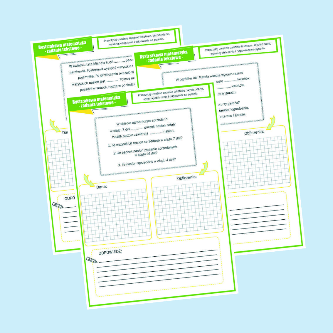 Bystrzakowa matematyka. Zadania tekstowe. Edycja wiosenna.