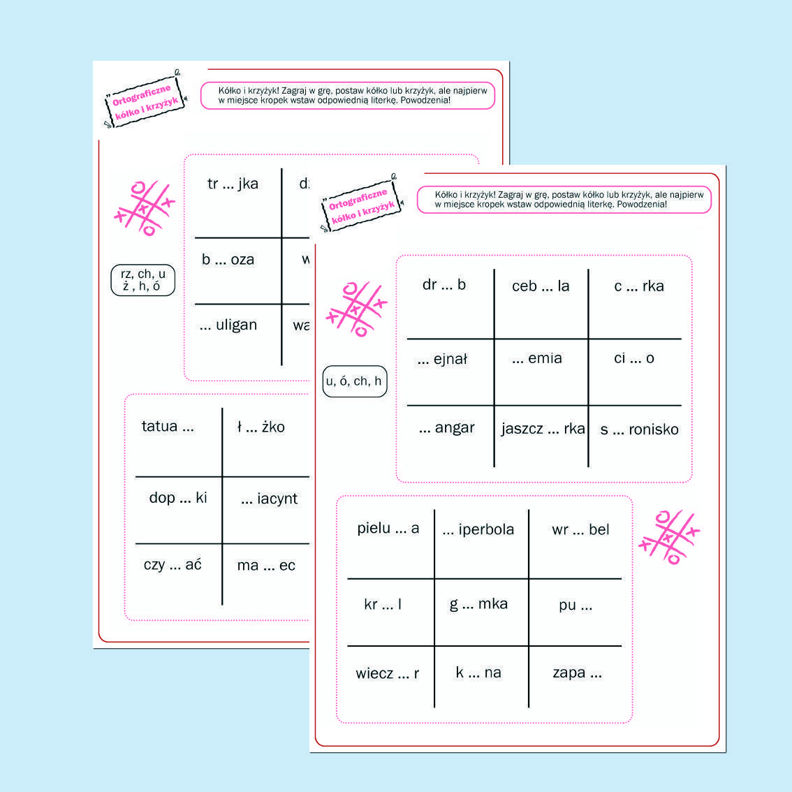 Kółko i krzyżyk - ortografia.