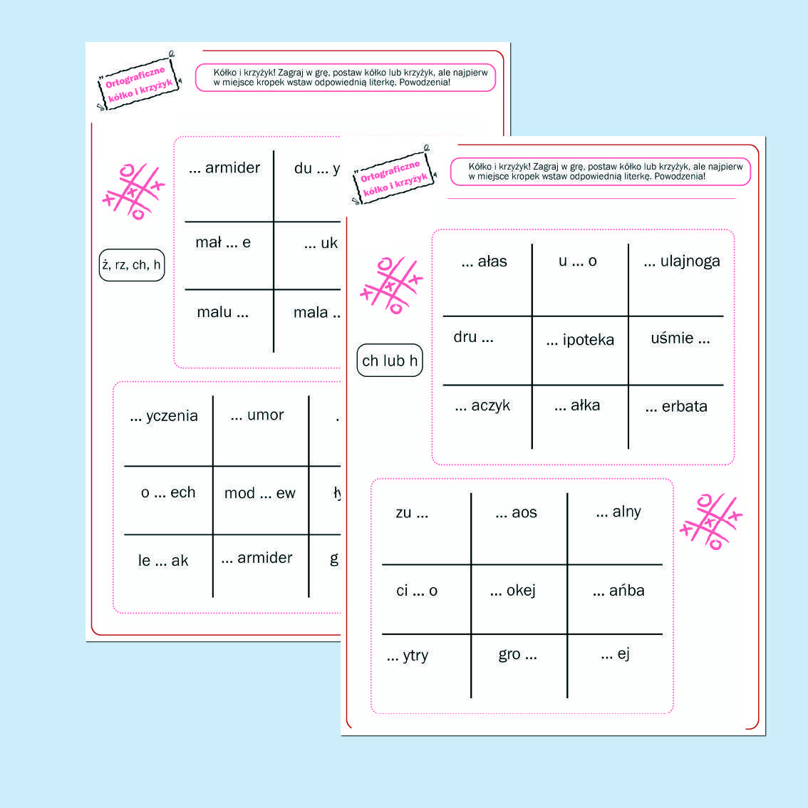 Kółko i krzyżyk - ortografia.