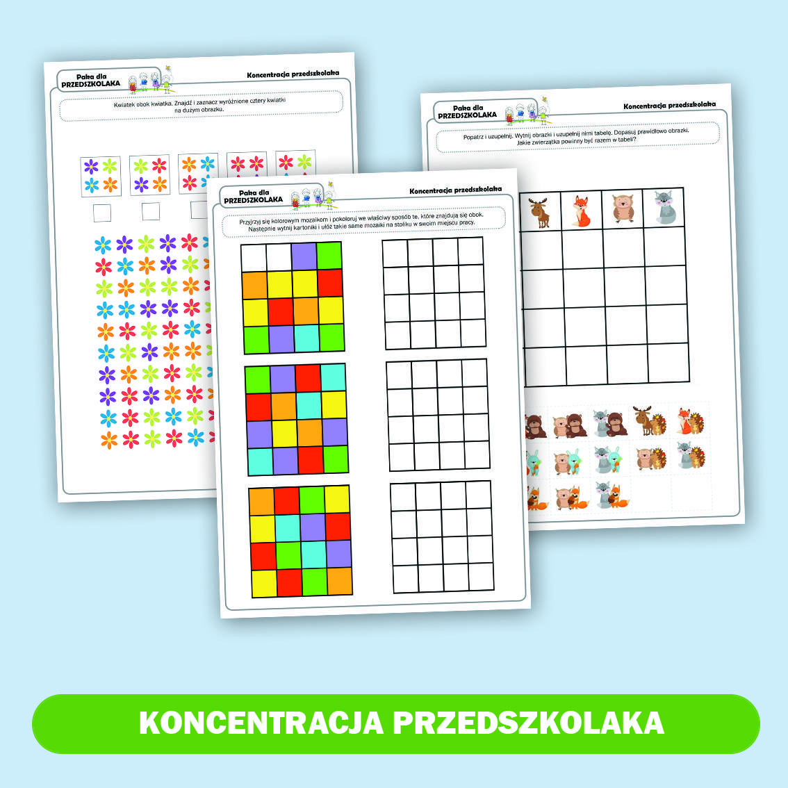 Koncentracja przedszkolaka.