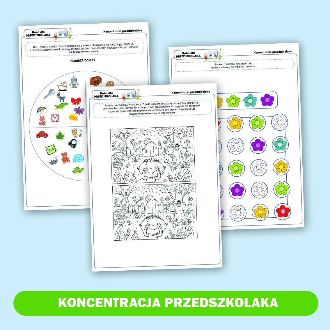 Koncentracja przedszkolaka.