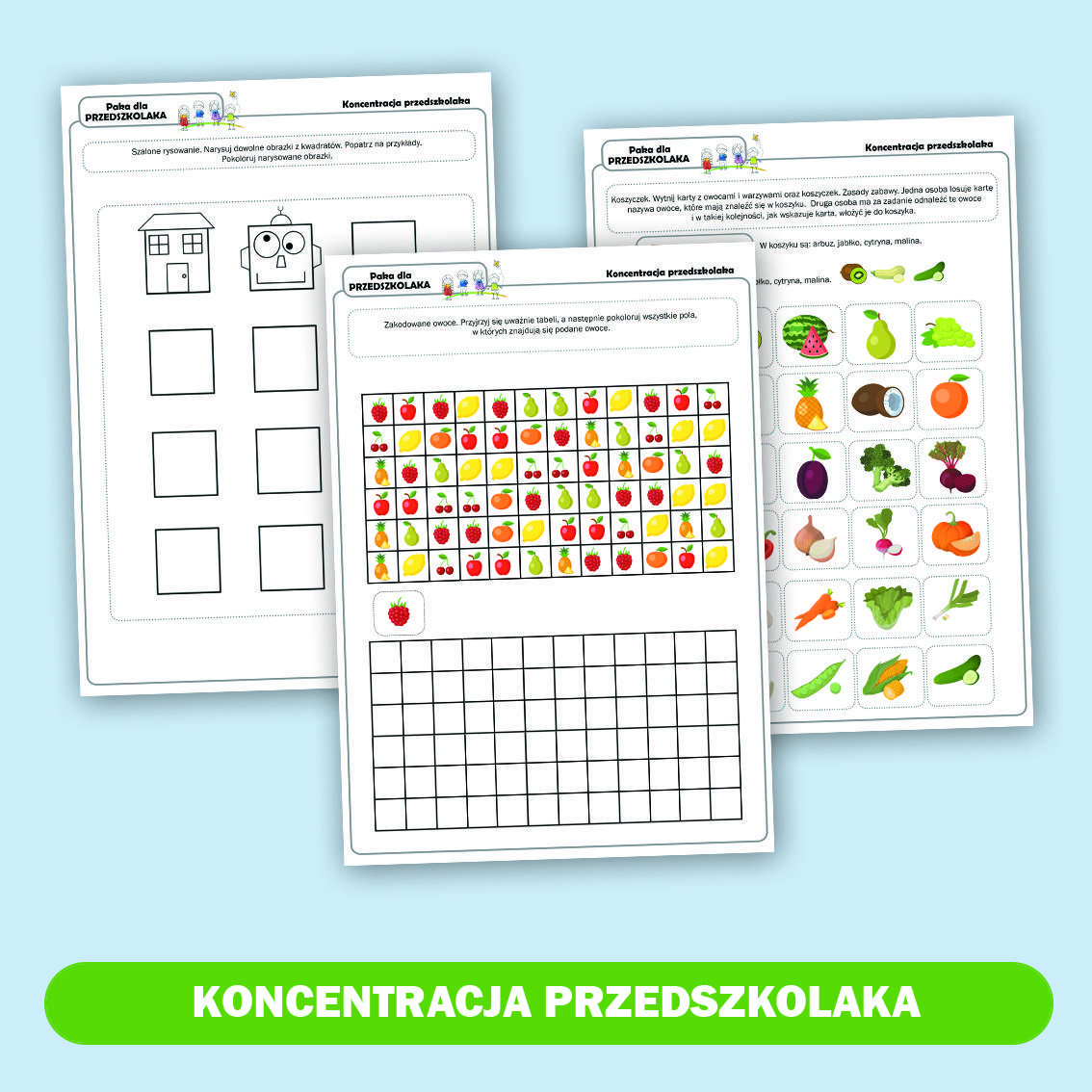 Koncentracja przedszkolaka.