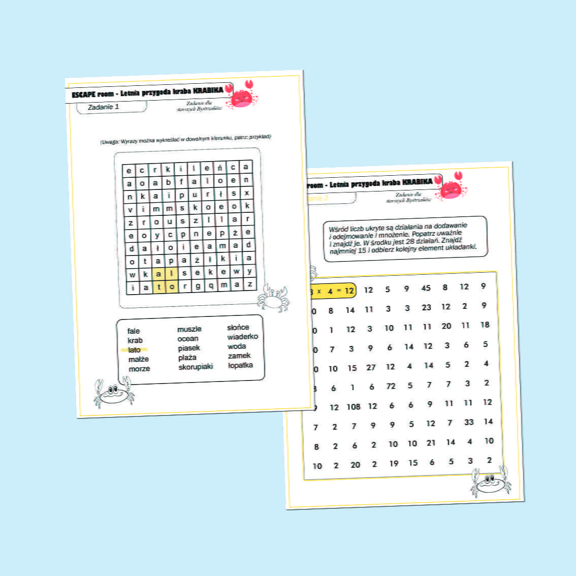 Paka_Escape Room - letnia przygoda kraba Krabika