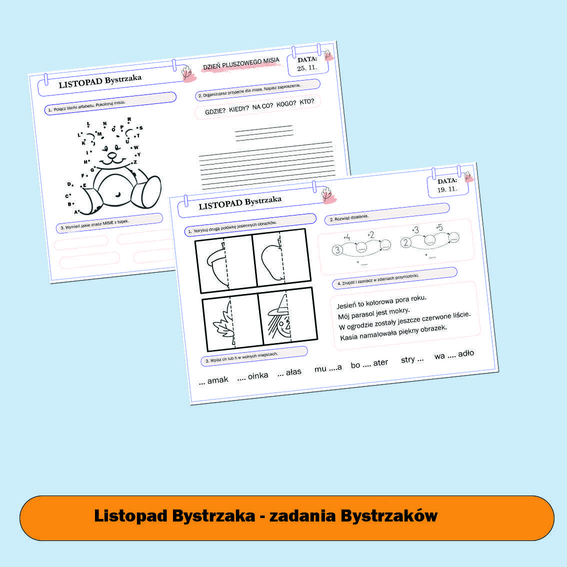 Listopad Bystrzaka (dla młodszych).