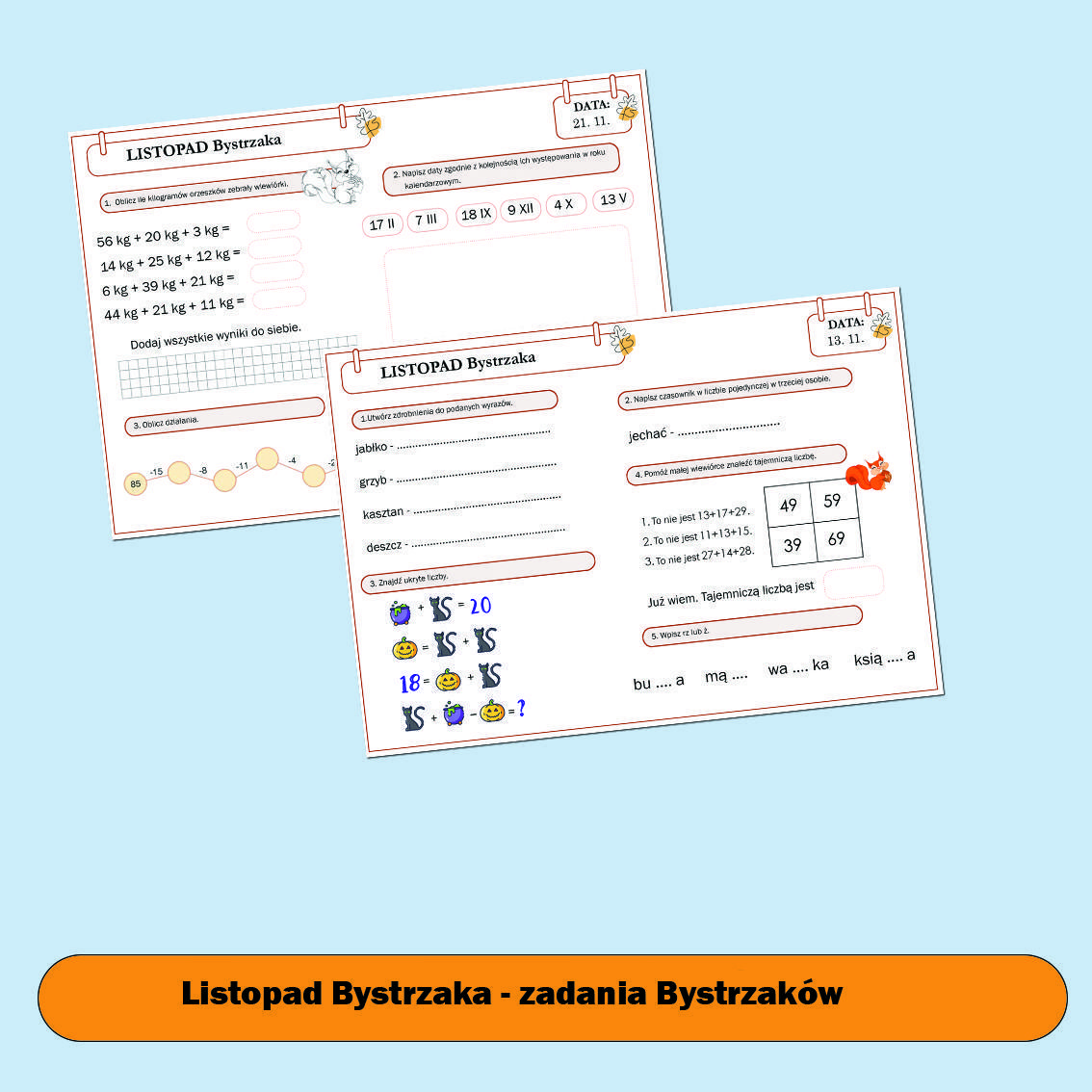 Listopad Bystrzaka (dla starszych).