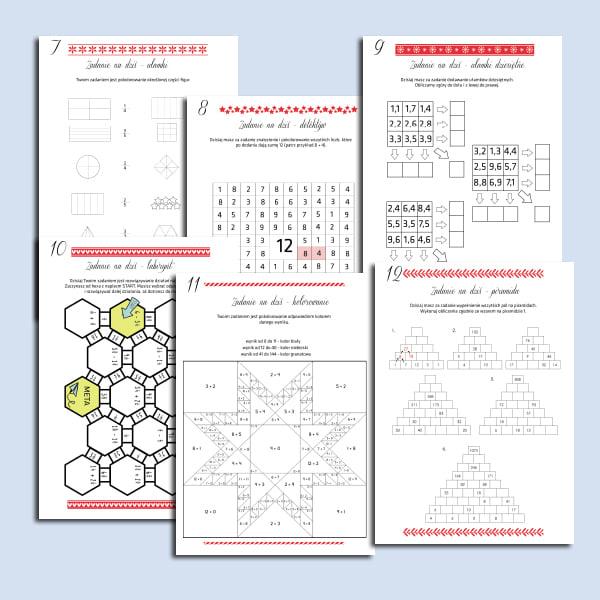 matematyczny kalendarz adwentowy (2) matematyczny kalendarz adwentowy (3)