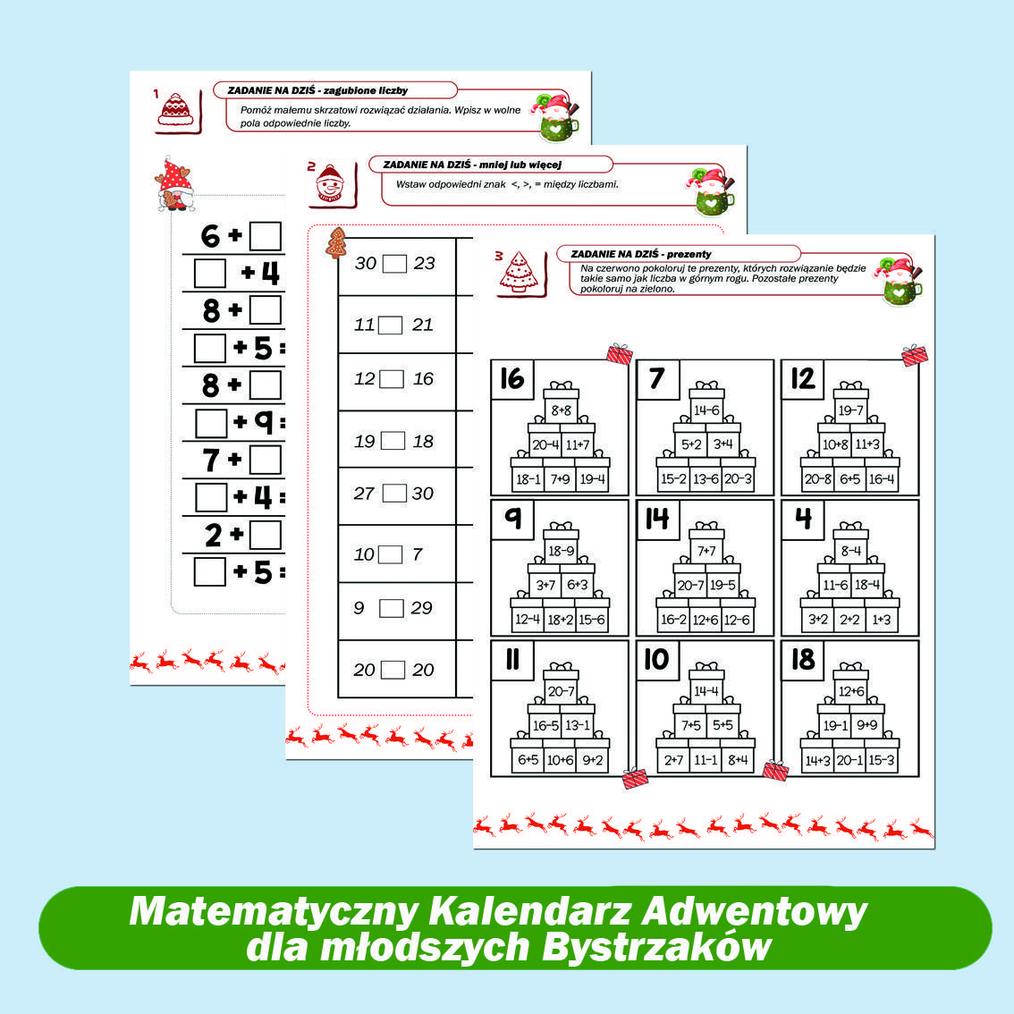 Matematyczny kalendarz adwentowy. Magiczne zadania dla młodszych bystrzaków. NOWOŚĆ!