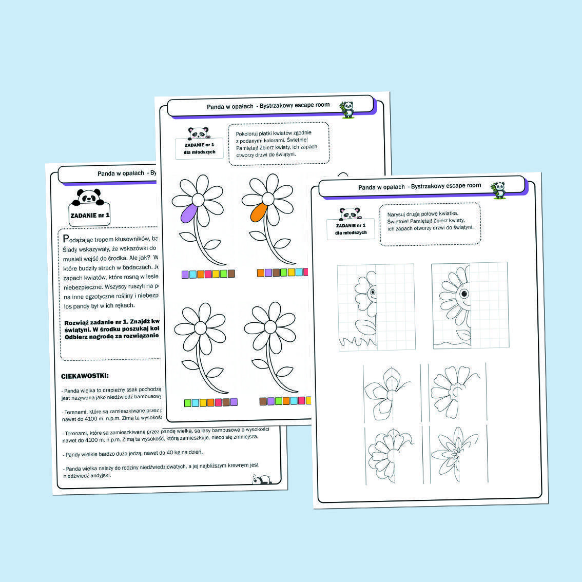 Panda w opałach. Bystrzakowy escape room.