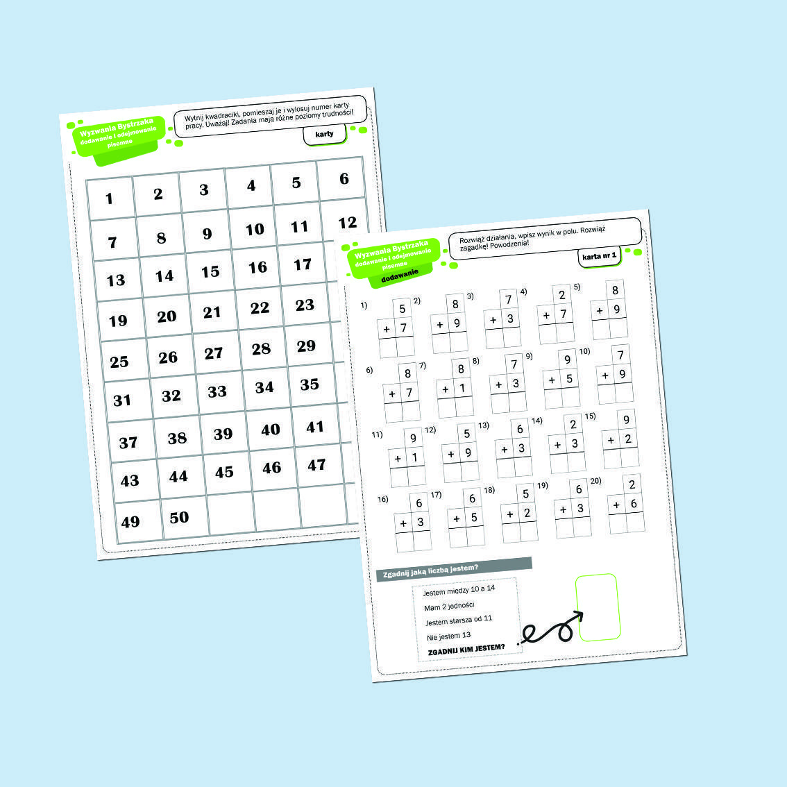 Wyzwania Bystrzaka. Dodawanie i odejmowanie pisemne