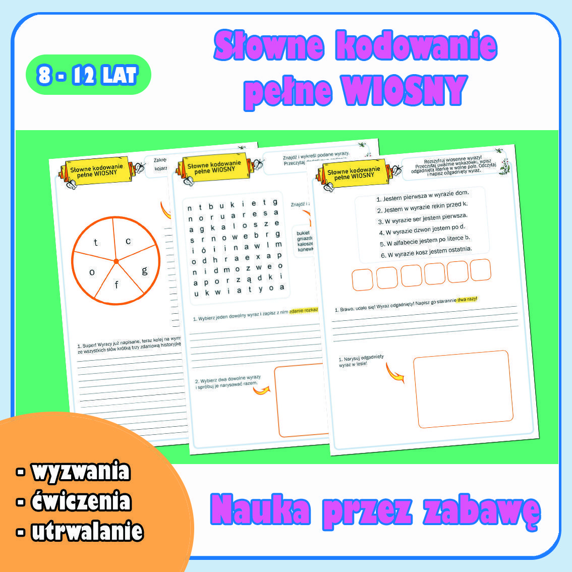 Słowne kodowanie pełne wiosny.