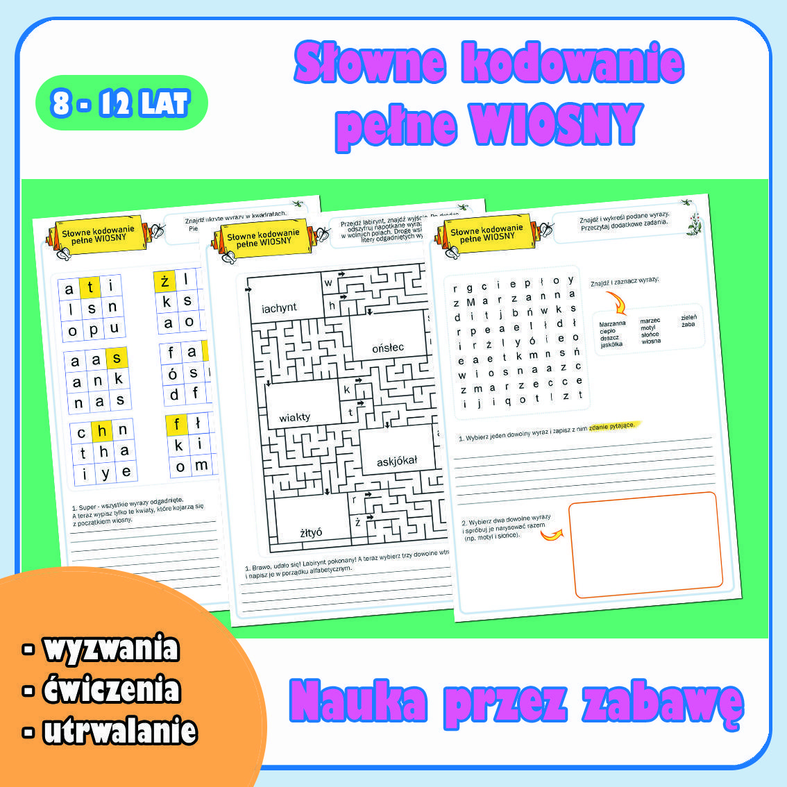 Słowne kodowanie pełne wiosny.