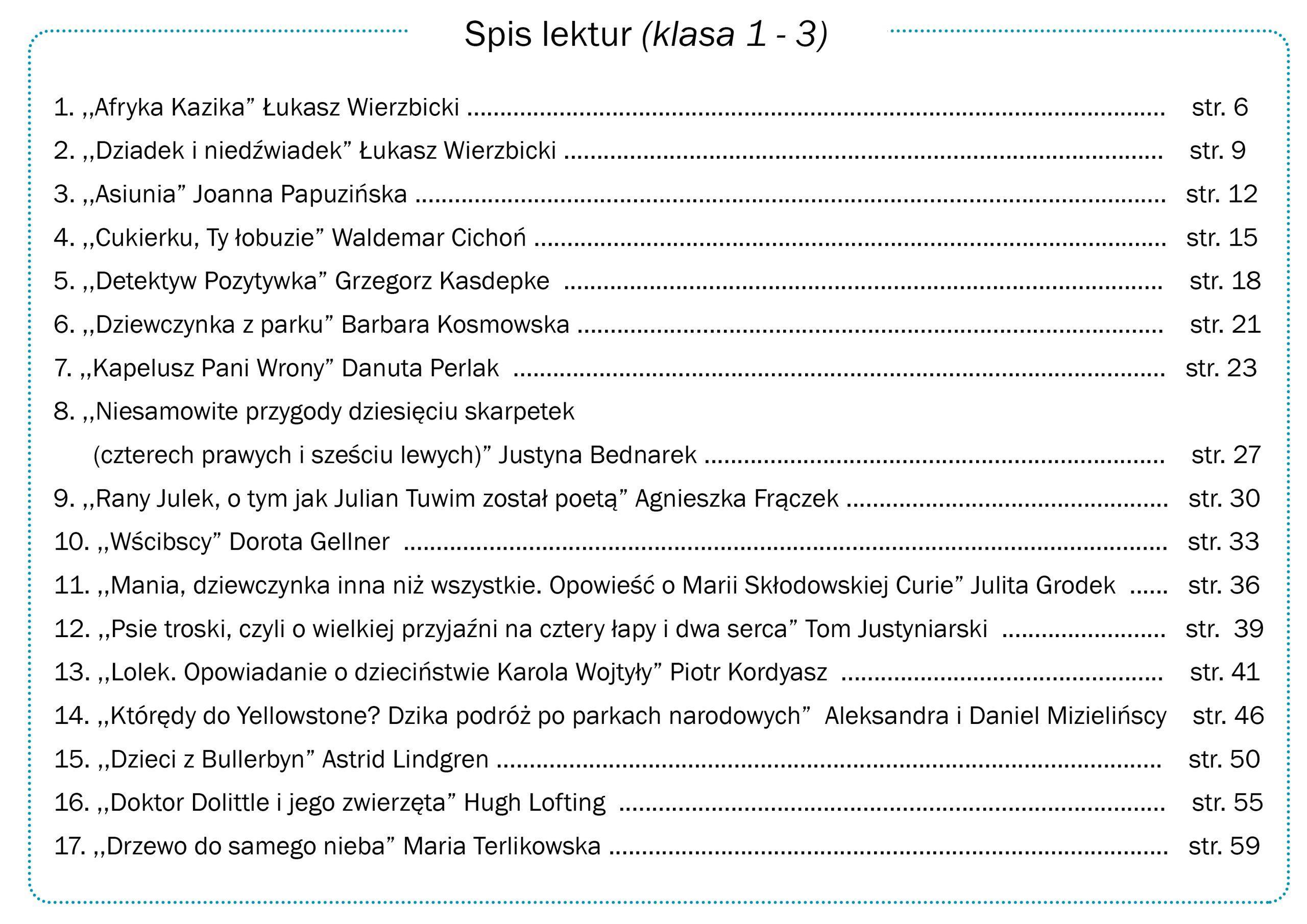 Bystrzak w świecie lektur szkolnych. Klasa 1-3. Domino.
