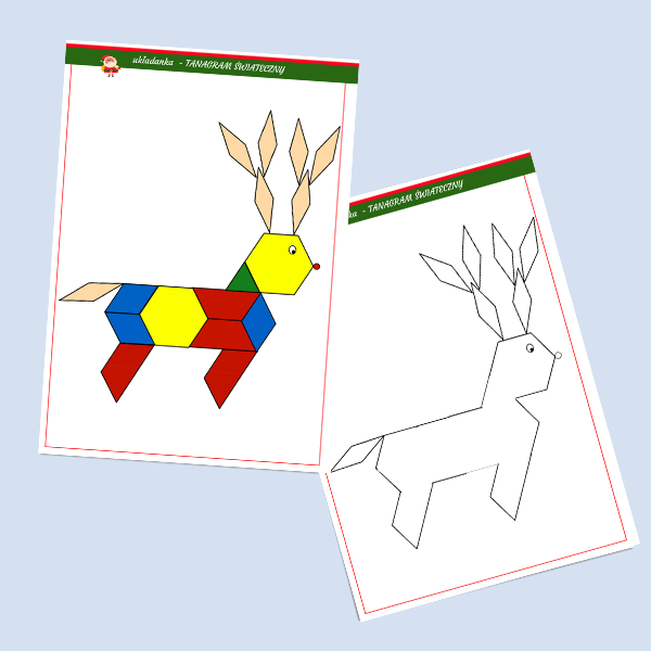 układanka- Tanagram świąteczny