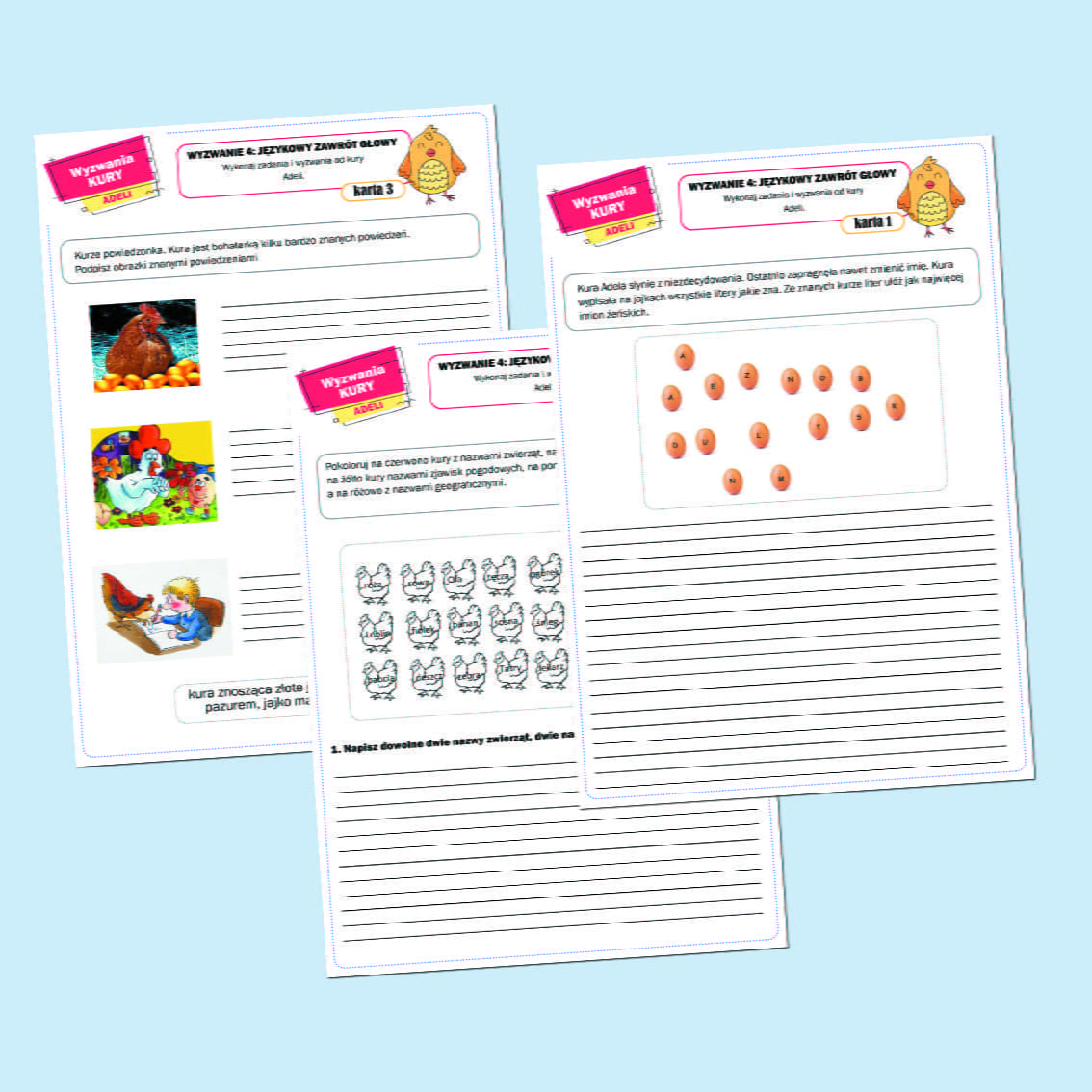 Wyzwania kury Adeli.