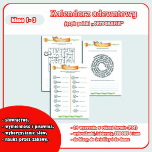 Etykieta produktu_Kalendarz Adwentowy Ortografia Kalendarz Adwentowy Ortografia - czas na naukę przez zabawę