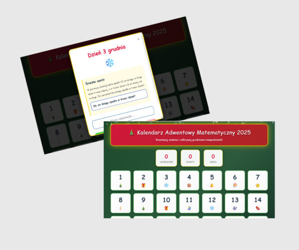 Kalendarz Adwentowy Matematyczny do 5