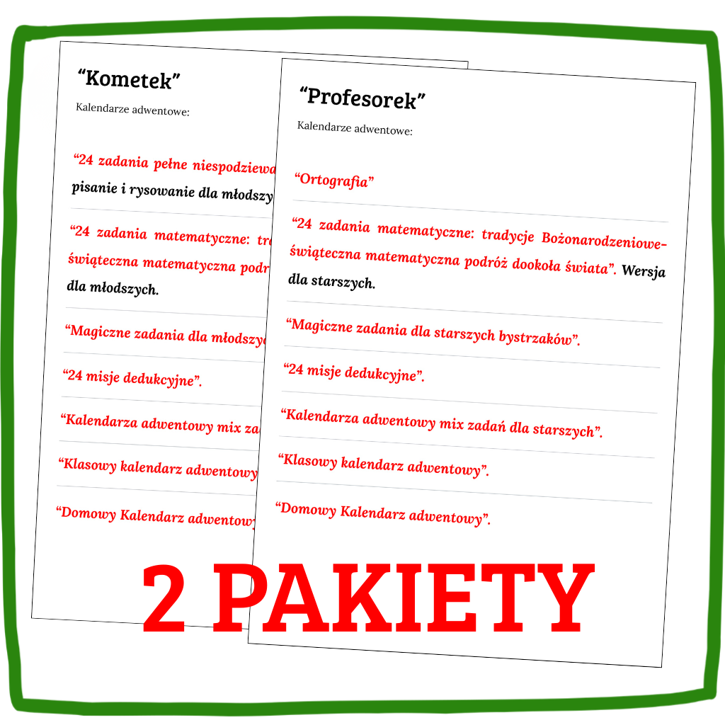 Kometek i Profesorek- pakiety dla dzieci