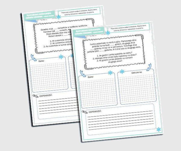 Czytanie ze zrozumieniem matematycznych zadań tekstowych zima