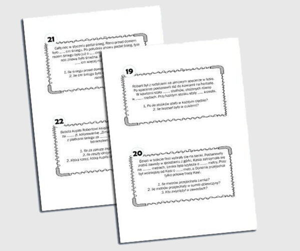 Czytanie ze zrozumieniem matematycznych zadań tekstowych zima